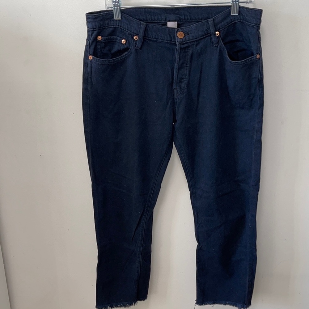 NSF WOMENS STRAIGHT SLOUCH JEANS DARK BLUE JEANS SIZE 30 RELAXED 90’s FIT